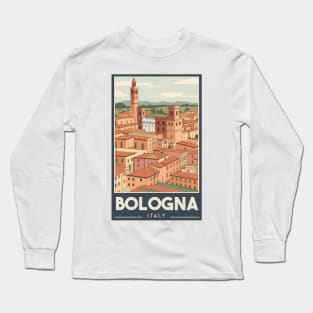 A Vintage Travel Art of Bologna - Italy Long Sleeve T-Shirt